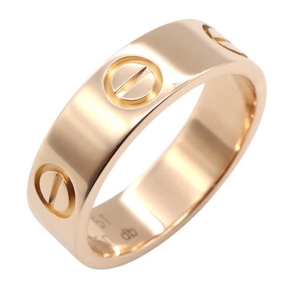 CARTIER Love Ring 18KPG Pink Rose Gold Used unisex US size 5.75 #51