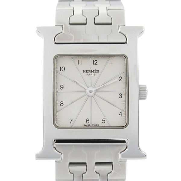 HERMES H Wrist Watch HH1.210 Quartz Stainless Steel Used Women