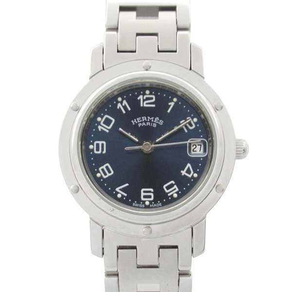HERMES Clipper Wrist Watch CL4.210 Quartz Stainless Steel Used Women