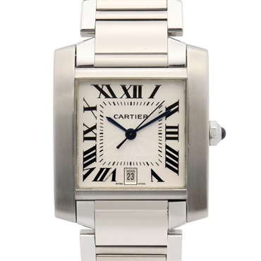 CARTIER Tank francaise LM Wrist Watch W51002Q3 Automatic SS Used mens
