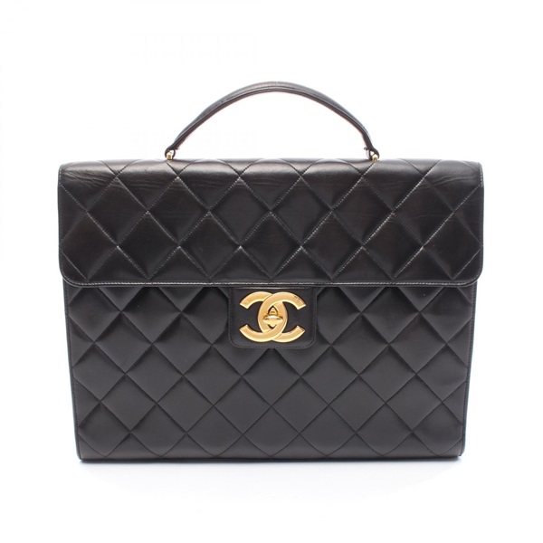 CHANEL Matelasse Business bag A02794 Lamb sheep leather Black Used GHW CC unisex