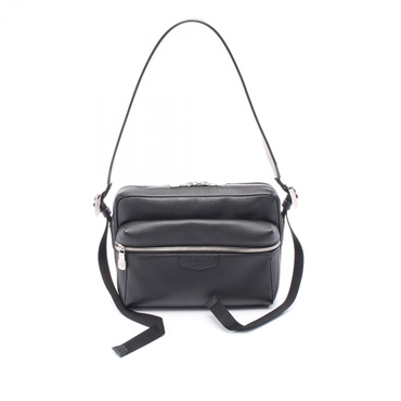 LOUIS VUITTON Outdoor Messenger PM Shoulder Bag M33435 Taiga leather Black used