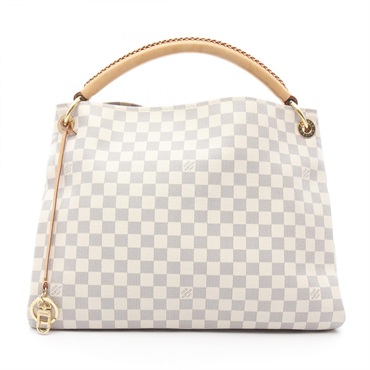 LOUIS VUITTON Artsy MM Shoulder Bag N41174 Damier Azur canvas leather White Used
