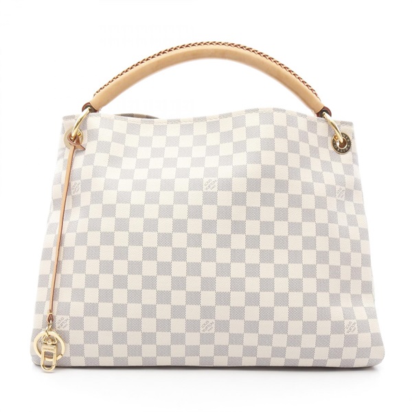 LOUIS VUITTON Artsy MM Shoulder Bag N41174 Damier Azur canvas leather White Used