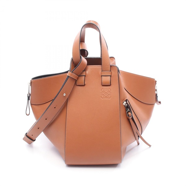 LOEWE Hammock Small 2Way Shoulder Handbag 387.30.S35 leather Brown Used Women