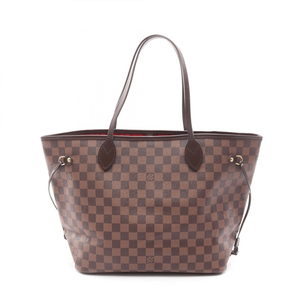 LOUIS VUITTON Neverfull MM Tote Bag N51105 Damier canvas Brown Ebene Used Women