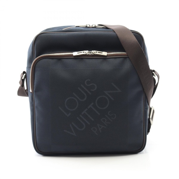 LOUIS VUITTON pilot Shoulder Bag N41159 Damier Jean canvas leather Blue Ocean