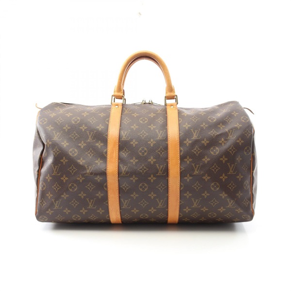 LOUIS VUITTON Keepall 50 Travel Duffle Bag M41426 Monogram Canvas Used LV