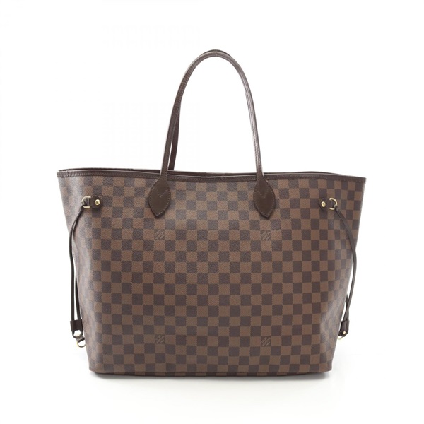LOUIS VUITTON Neverfull GM Shoulder Tote Bag N51106 Damier canvas Ebene Used LV