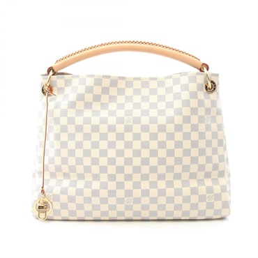 LOUIS VUITTON Artsy MM Shoulder Bag N41174 Damier Azur canvas leather White Used