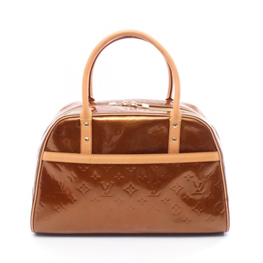 LOUIS VUITTON Tompkins Square Handbag M91103 Monogram Vernis leather Brown Used