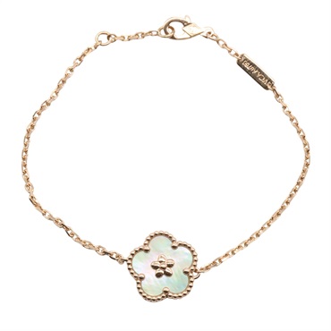 Van Cleef & Arpels Lucky Spring Plum Blossom Mother of Pearl 18KPG Gold Used