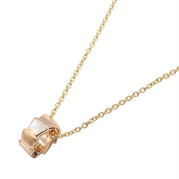 BVLGARI Serpenti Viper Necklace Mother of Pearl 18KYG Yellow Gold Used women