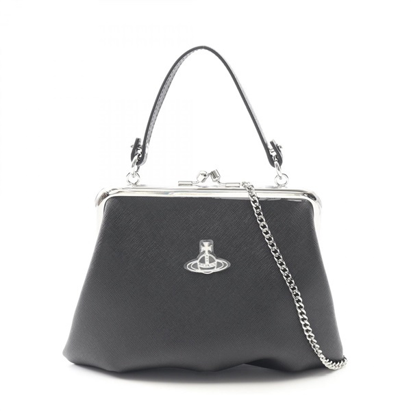Vivienne Westwood Granny 2Way Chain Shoulder Bag Polyurethane/PU Black NEW