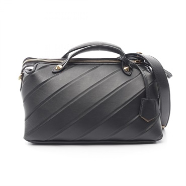 FENDI BY THE WAY MEDIUM Shoulder Handbag 8BL124 leather Black Used Women