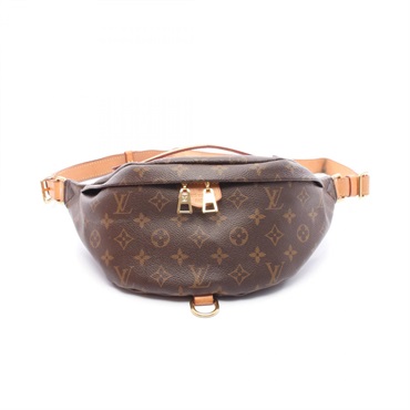 LOUIS VUITTON Bum Waist bag M43644 Monogram canvas leather Brown Used unisex LV