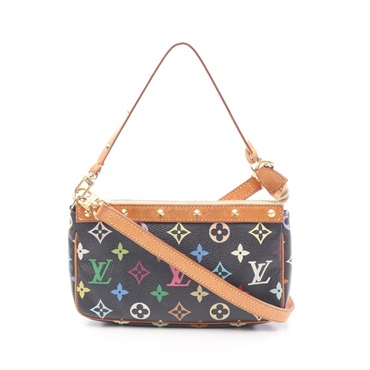 LOUIS VUITTON Pochette Accessoires Shoulder Handbag M92648 Monogram Multi Black