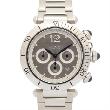 CARTIER Pasha de Cartier Chrono Wrist Watch WSPA0027 Automatic SS Used mens