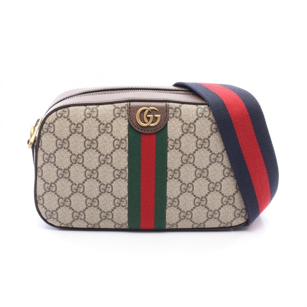 GUCCI Ophidia GG Supreme small Shoulder Bag crossbody canvas leather Beige NEW