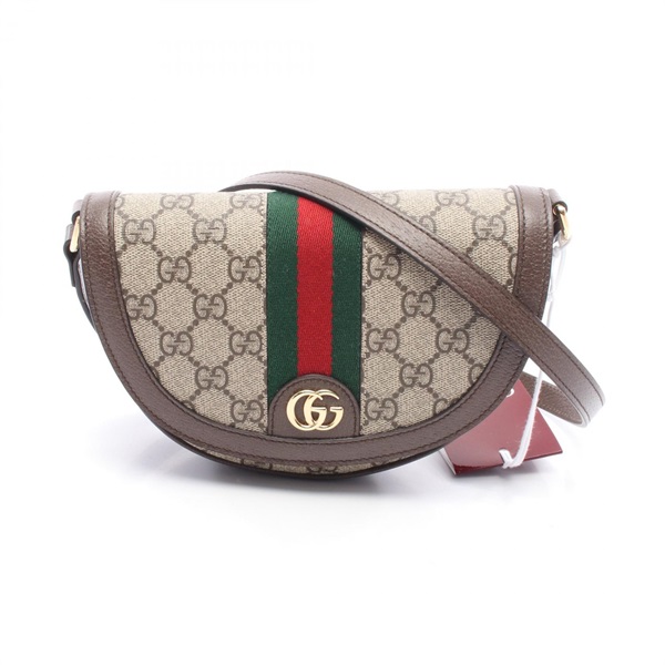GUCCI Ophidia GG Supreme Shoulder Bag canvas leather Beige Brown NEW Women