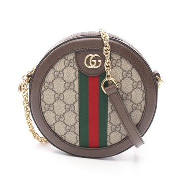 GUCCI Ophidia Mini GG Supreme Shoulder Bag canvas leather Beige Brown NEW Women