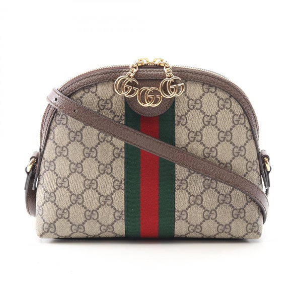 GUCCI Ophidia GG Supreme Small Shoulder Bag 499621 canvas leather Beige Used