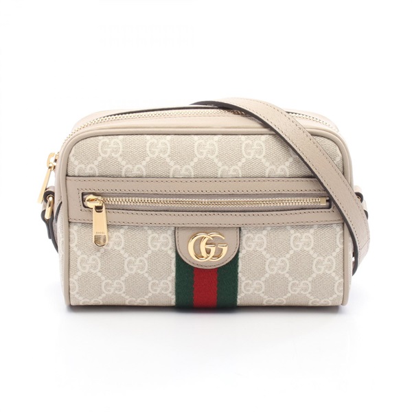 GUCCI Ophidia GG Supreme Mini Shoulder Bag canvas leather Beige Green Red NEW