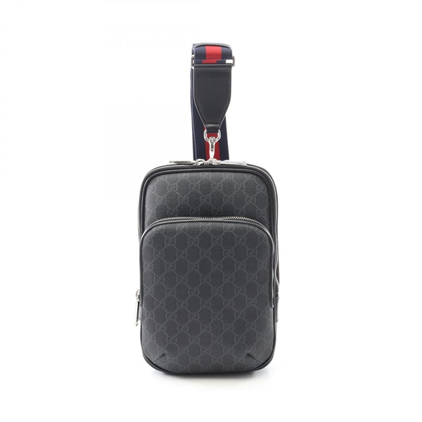 GUCCI GG small sling Waist crossbody bag 822073FADJM1043 canvas Black NEW mens