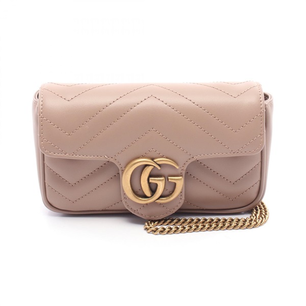 GUCCI GG Marmont Super Mini Shoulder Bag 476433DTDCT5729 leather Pink NEW Women