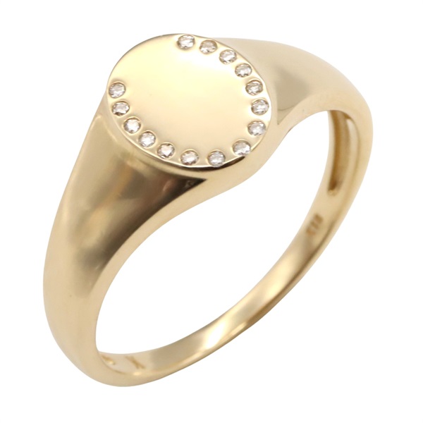 Vendome Aoyama Diamond Ring 18KYG Yellow Gold Used women US size 5.5