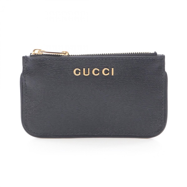 GUCCI script coin purse wallet 7901020OP0N1000 leather Black