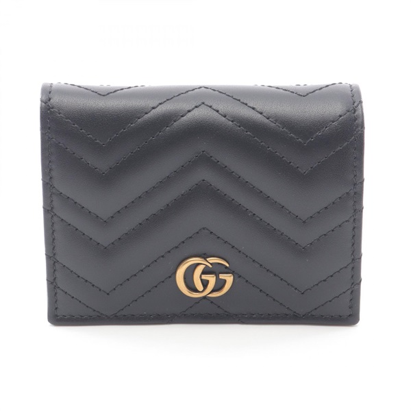 GUCCI GG Marmont Bi-fold wallet 466492DTD1T1000 leather Black NEW Women