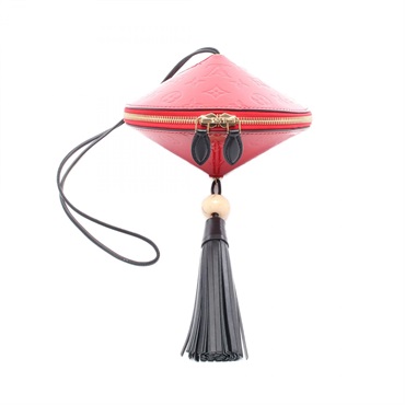 LOUIS VUITTON Tupi Shoulder Bag M54141 Monogram Vernis Leather Red Black Used