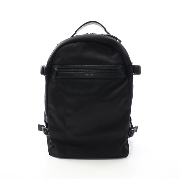 SAINT LAURENT CITY Rucksack Backpack 649765 Nylon leather Black Used mens