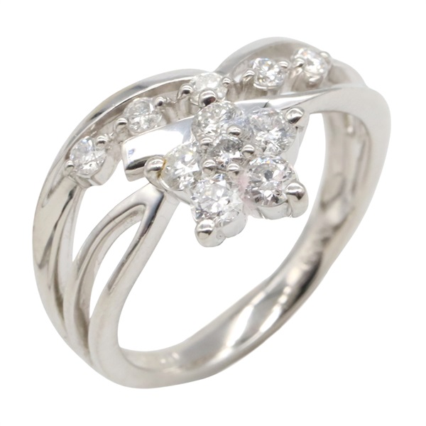 JEWELRY Diamond Ring Pt900 Platinum Used Women US size 6