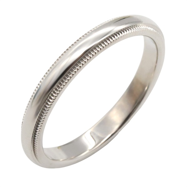TIFFANY＆CO Milgrain Ring Pt950 Platinum Used unisex US size 8