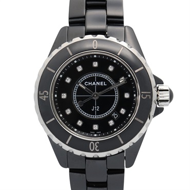 CHANEL J12 12P Diamond Wrist Watch H5701 Quartz ceramic Used Women