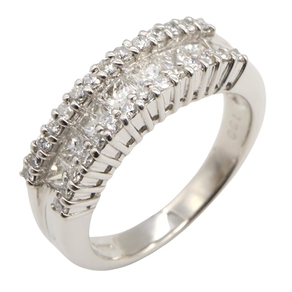 JEWELRY Diamond ring Pt900 Platinum Used women US size 5.5