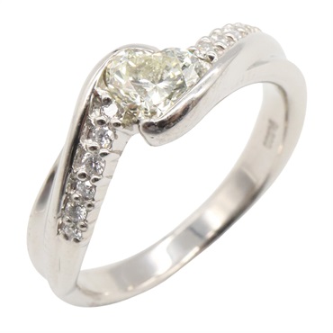 JEWELRY Diamond Ring Pt900 Platinum Used women US size 5.75