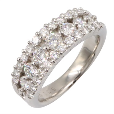 JEWELRY Diamond Ring Pt900 Platinum Used women US size 4.75