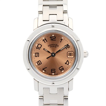 HERMES Clipper Wrist Watch CL4.210 Quartz Stainless Steel Used Women