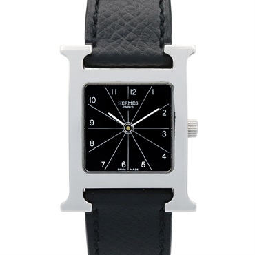 HERMES H watch Wrist Watch HH1.210 Quartz Stainless Steel leather Used Women