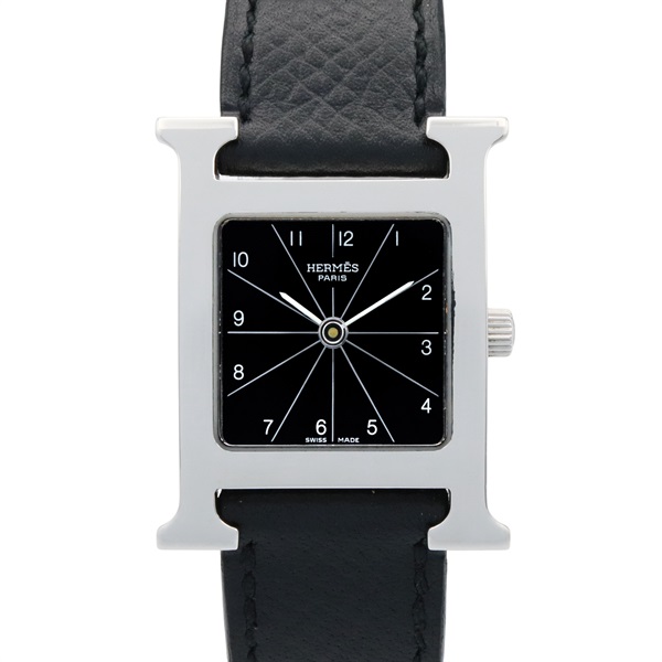 HERMES H watch Wrist Watch HH1.210 Quartz Stainless Steel leather Used Women