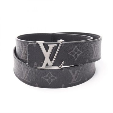 LOUIS VUITTON LV Initial 35MM Reversible Belt Canvas Leather Black 107cm Mens