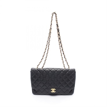 CHANEL Jumbo Matelasse 30 Classic Large Double Flap Shoulder Bag 58600 Calfskin
