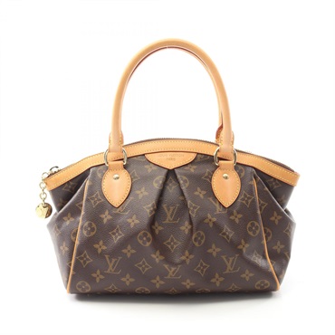 LOUIS VUITTON Tivoli PM Handbag M40143 Monogram canvas leather Brown Used Women