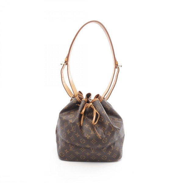 LOUIS VUITTON Petit Noe Drawstring Shoulder Handbag M42226 Monogram Used LV
