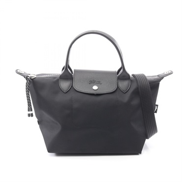 Longchamp Le Pliage Energy S Shoulder Tote Bag L1512HSR001 canvas leather BK NEW