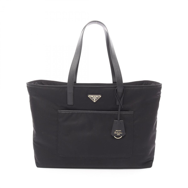 PRADA Re-Edition 1978 Tessuto + Saffiano Tote Bag Nylon Leather Black NEW