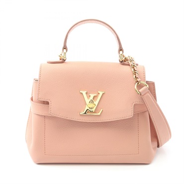 LOUIS VUITTON LockMe Ever mini Handbag M21088 leather Rose trianon Used Women LV